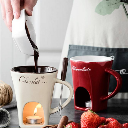 Taza Fondue de Cerámica